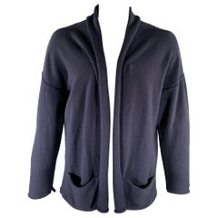 JOHN ELLIOTT Size XL Navy Knit Cotton Cape Cardigan