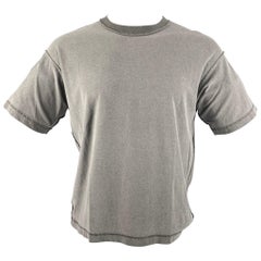 Camicia a maniche corte in cotone grigio John Elliott taglia XS