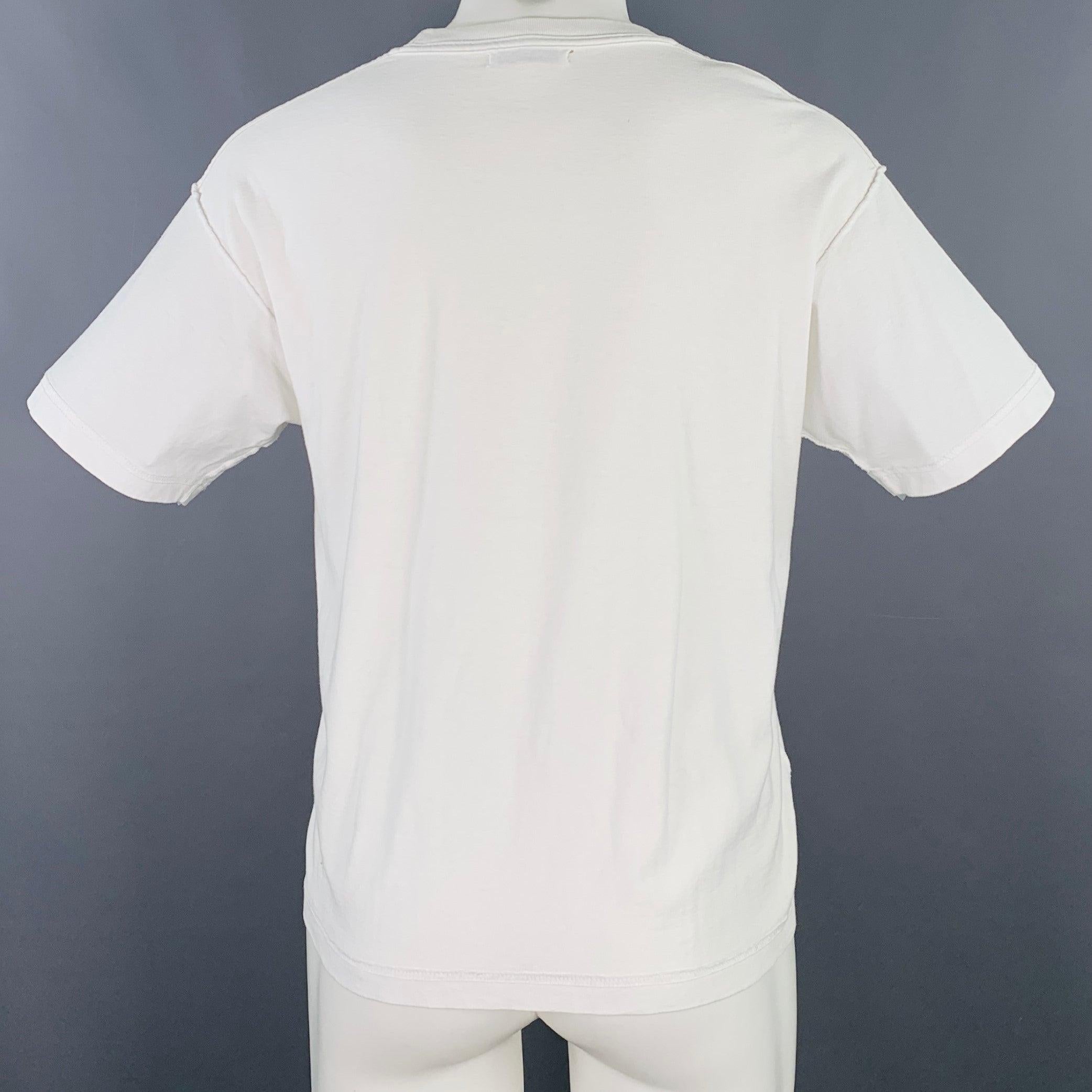 Gray JOHN ELLIOTT Size XS White Cotton Reverse Seams T-shirt For Sale