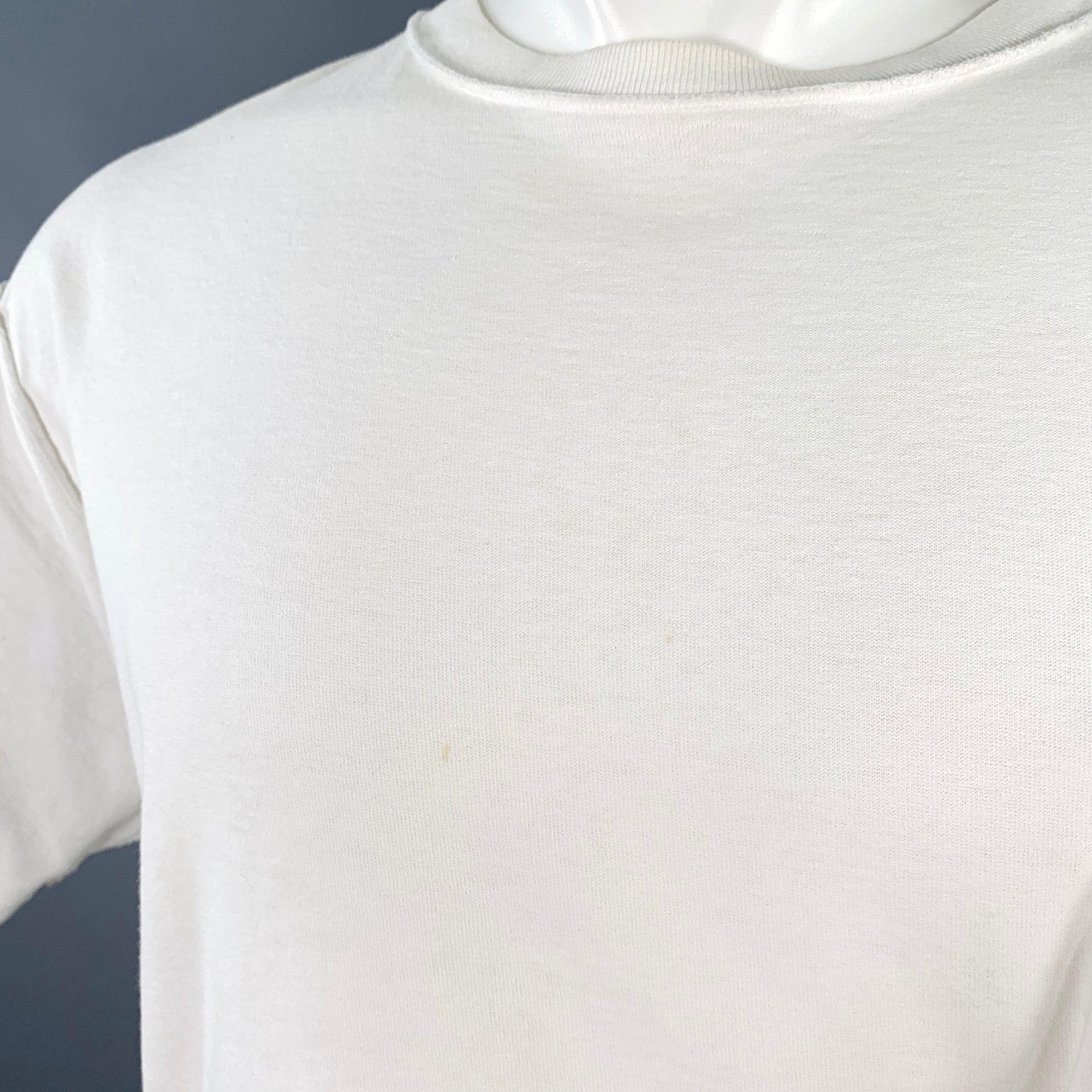 JOHN ELLIOTT Size XS White Cotton Reverse Seams T-shirt In Good Condition For Sale In San Francisco, CA