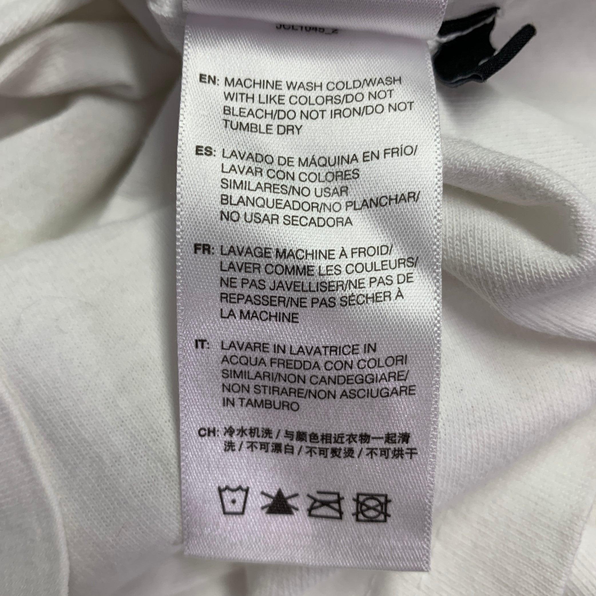 JOHN ELLIOTT Size XS White Cotton Reverse Seams T-shirt For Sale 3