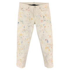 JOHN ELLIOTT The Daze 2 Pollock Size 33 Splattered Denim White Jeans