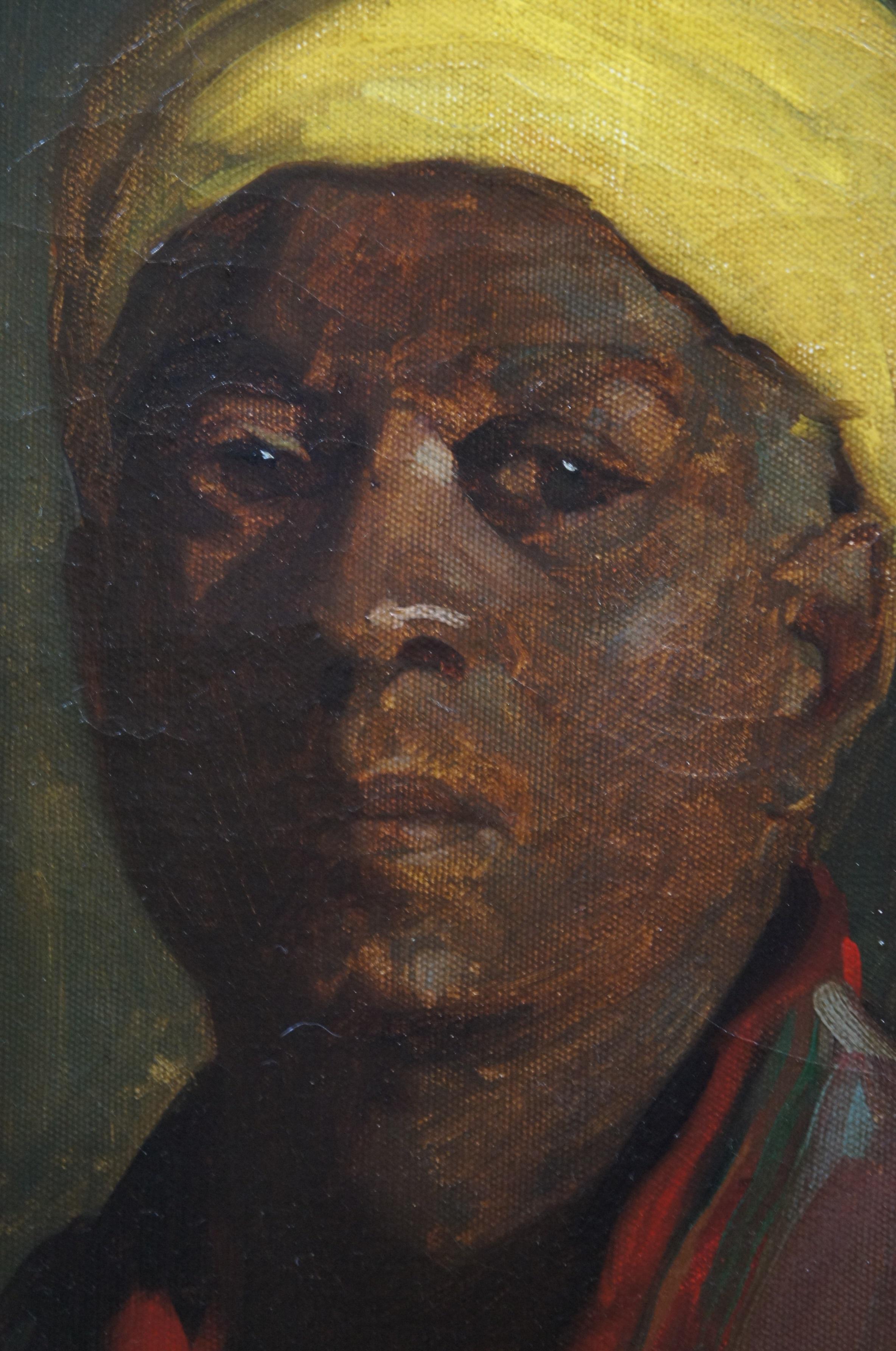 John Ellsworth Weis Turkish African Portrait Oil Painting on Canvas 33