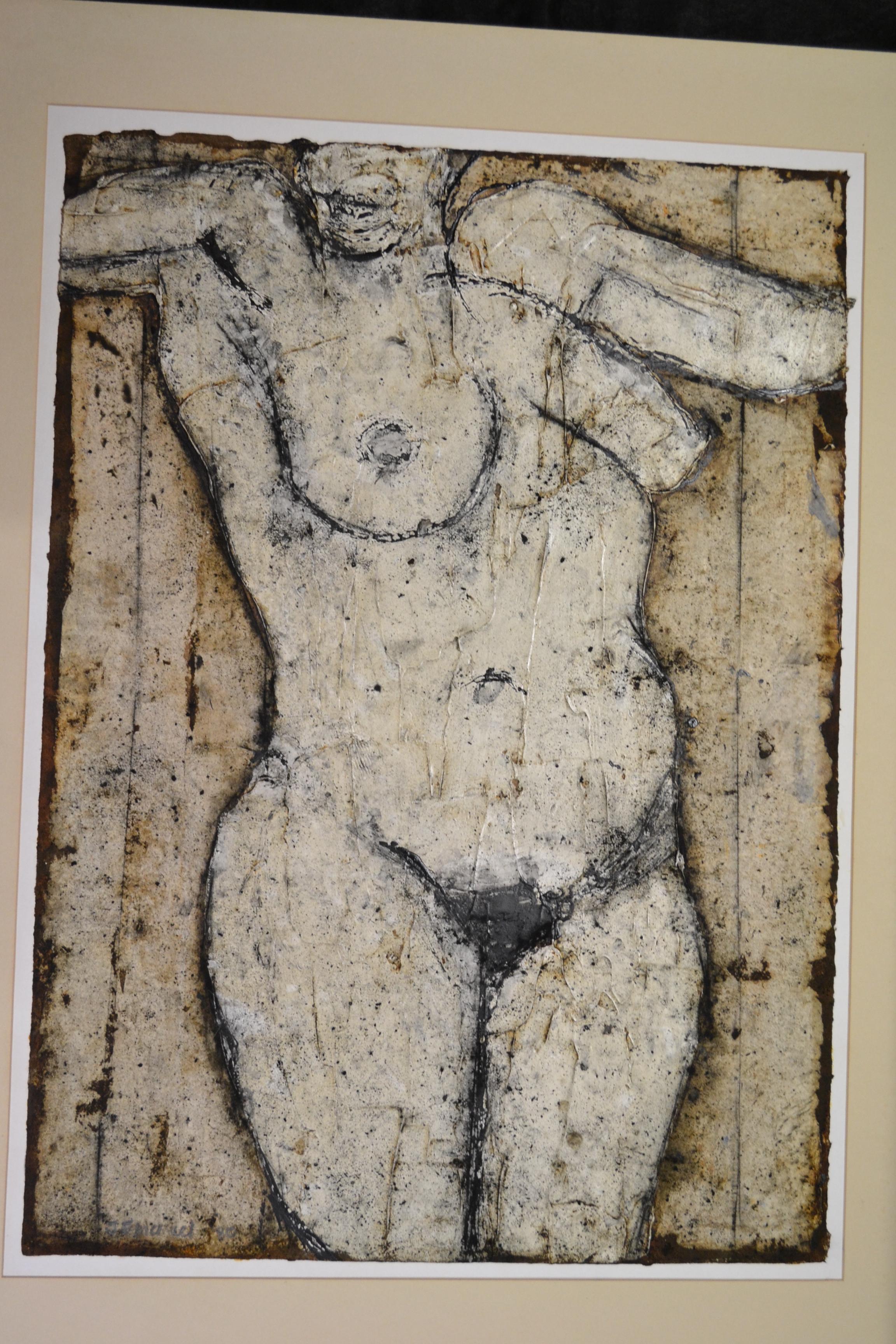 Figura in piedi: Pittura ad olio figurativa contemporanea di John Emanuels in vendita 5