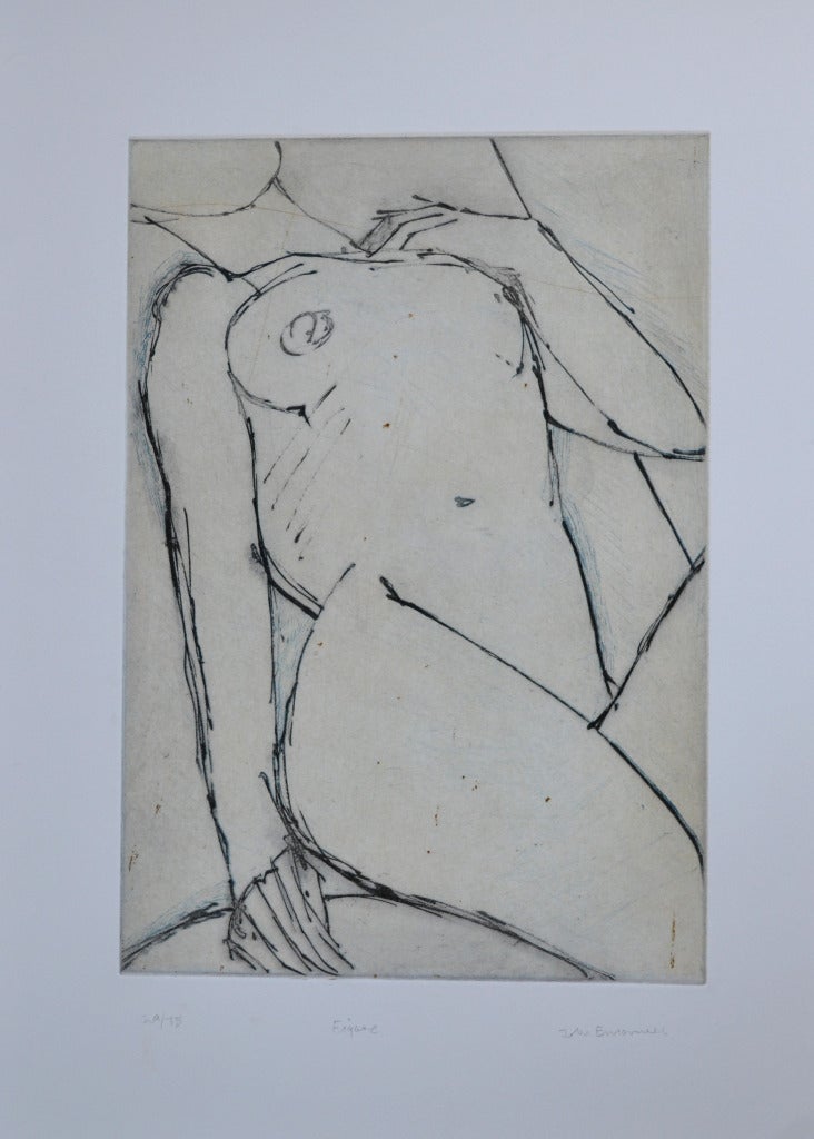 Contemporary Nude Etching by John Emanuel For Sale 1
