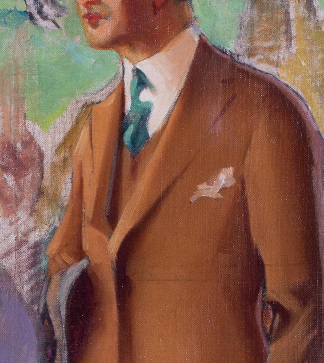 'Una giornata al polo', dipinto a olio del 1930 dell'artista americano John E Sheridan 1