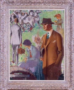 'Una giornata al polo', dipinto a olio del 1930 dell'artista americano John E Sheridan