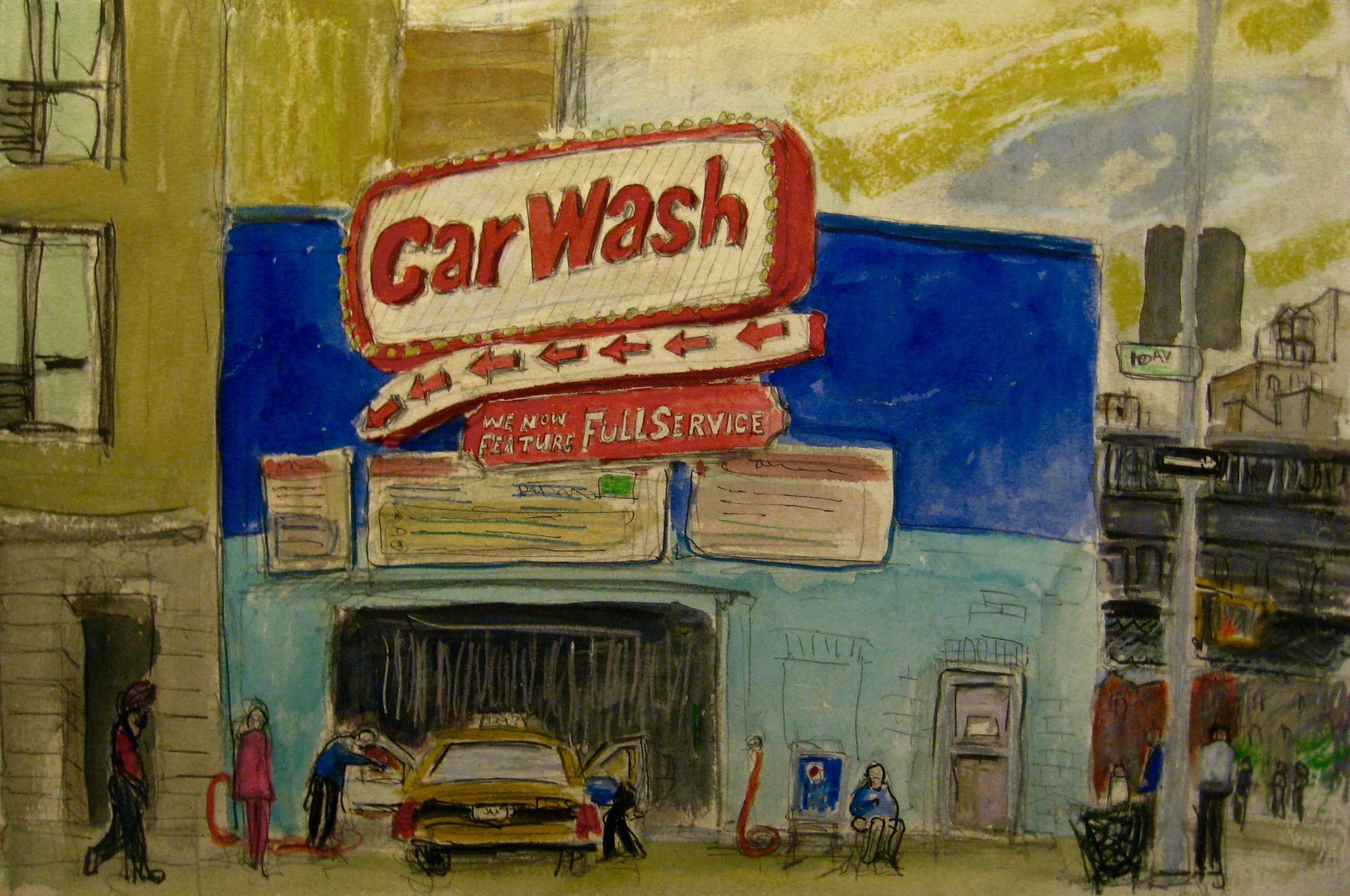 Car Wash - Mixed Media Art by John Emmett Connors