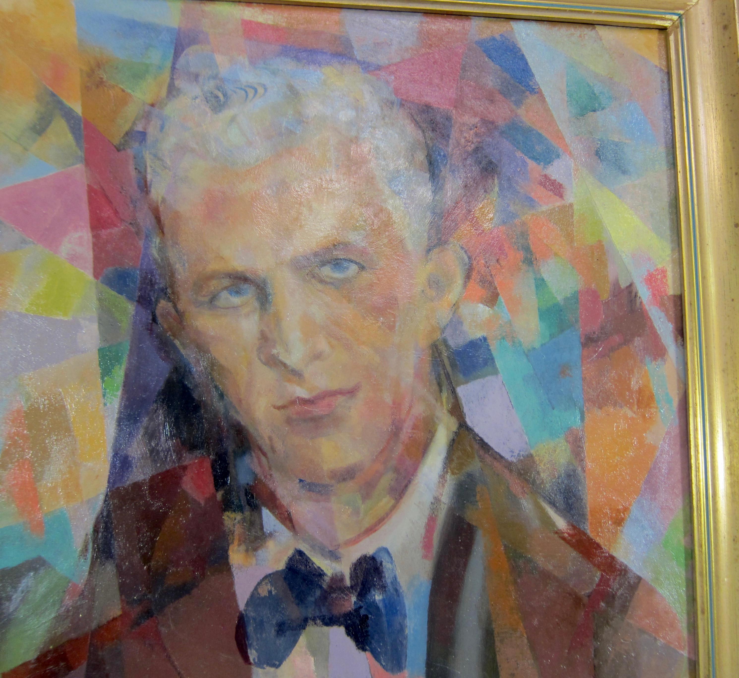 Cubist Inspired Portrait Painting by Artist John Emmett Gerrity For Sale 4
