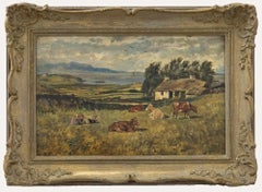 Cercle de John Emms (1843-1912) - Huile de 1878, Couché avec le bétail