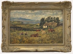 Kreis der John Emms (1843-1912) - 1878 Ölgemälde, Lying with the Cattle