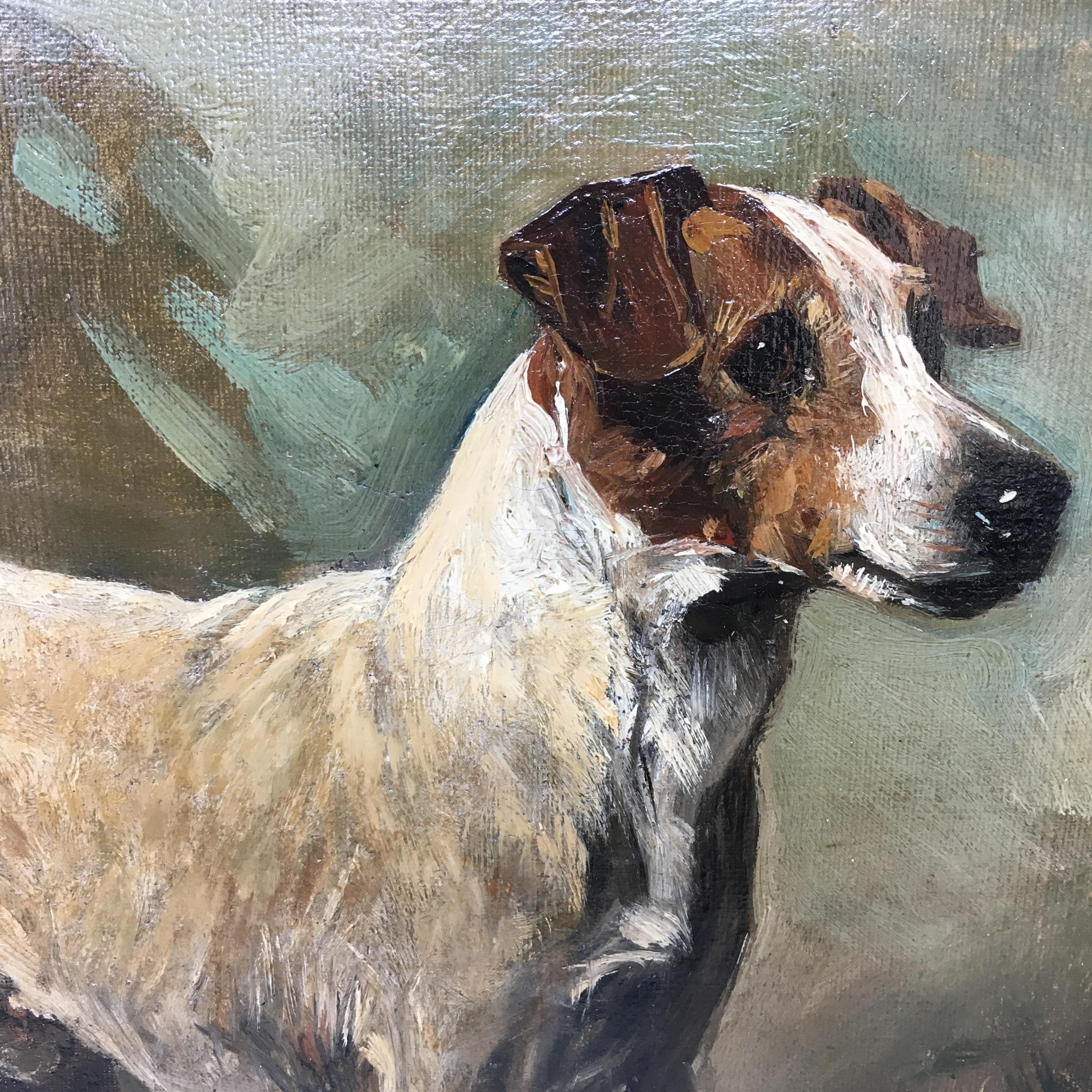 John Emms dog painting of 'Turk' A Jack Russell Terrier 2