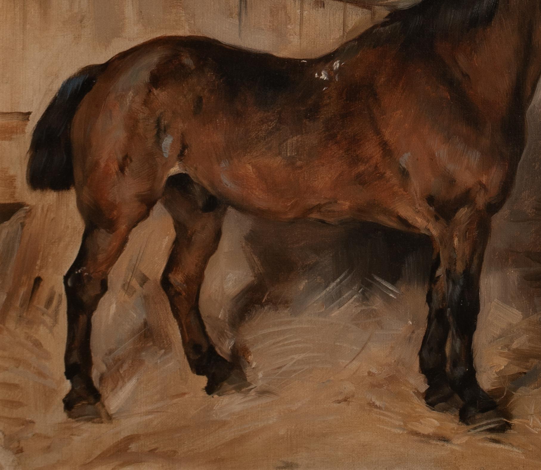 Grand portrait d'un cheval d'attelage du 19e siècle, 19e siècle  par JOHN EMMS  en vente 2