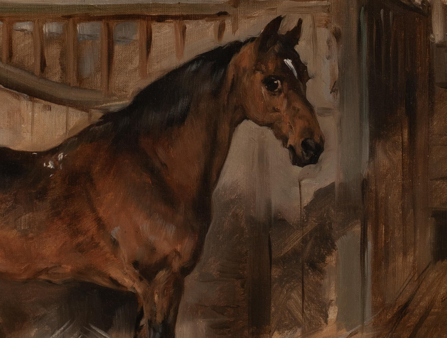 Grand portrait d'un cheval d'attelage du 19e siècle, 19e siècle  par JOHN EMMS  en vente 3