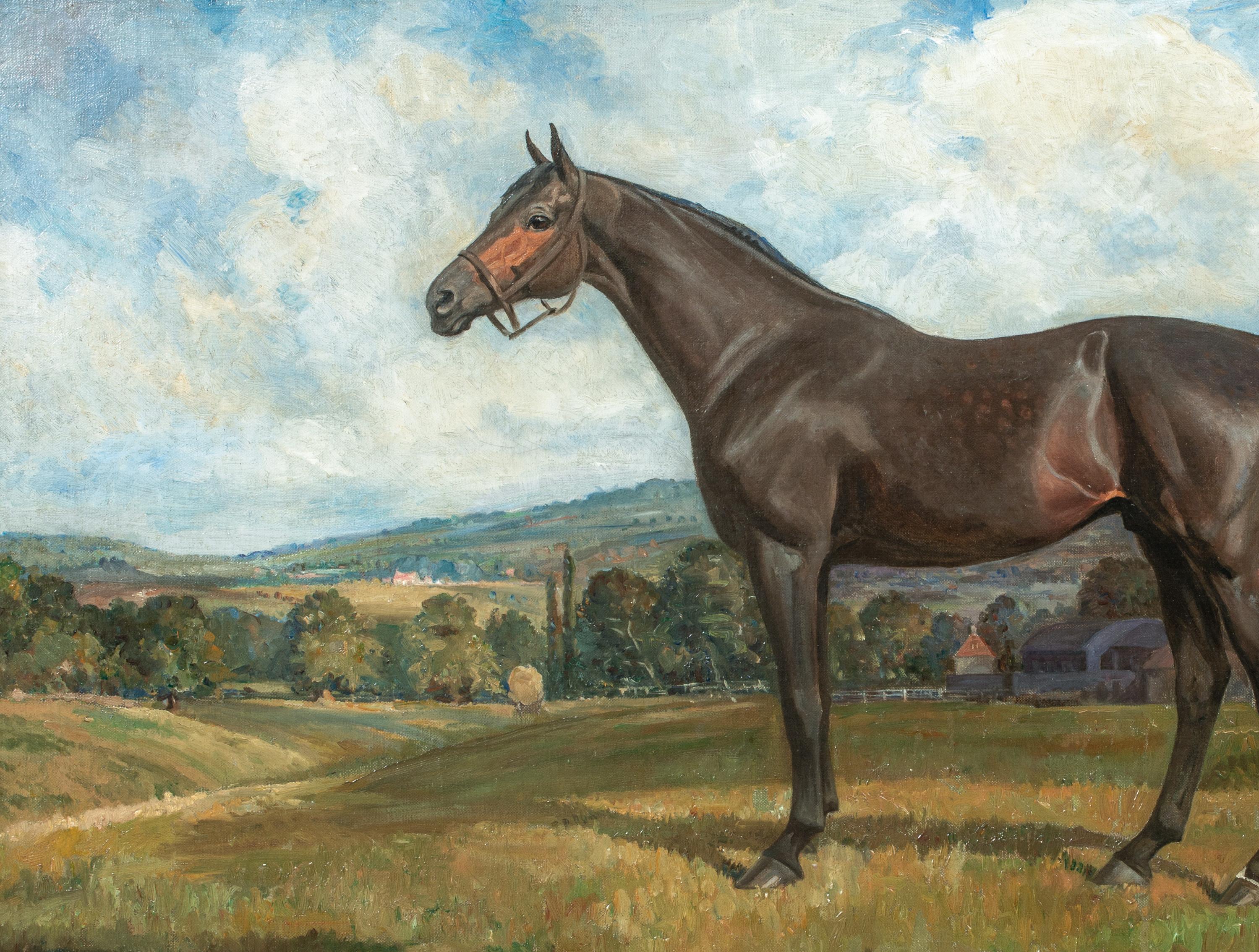 Portrait d'un cheval de course, 19e siècle  ADAMS (1843-1924)  Grandes pièces du 19e siècle 7