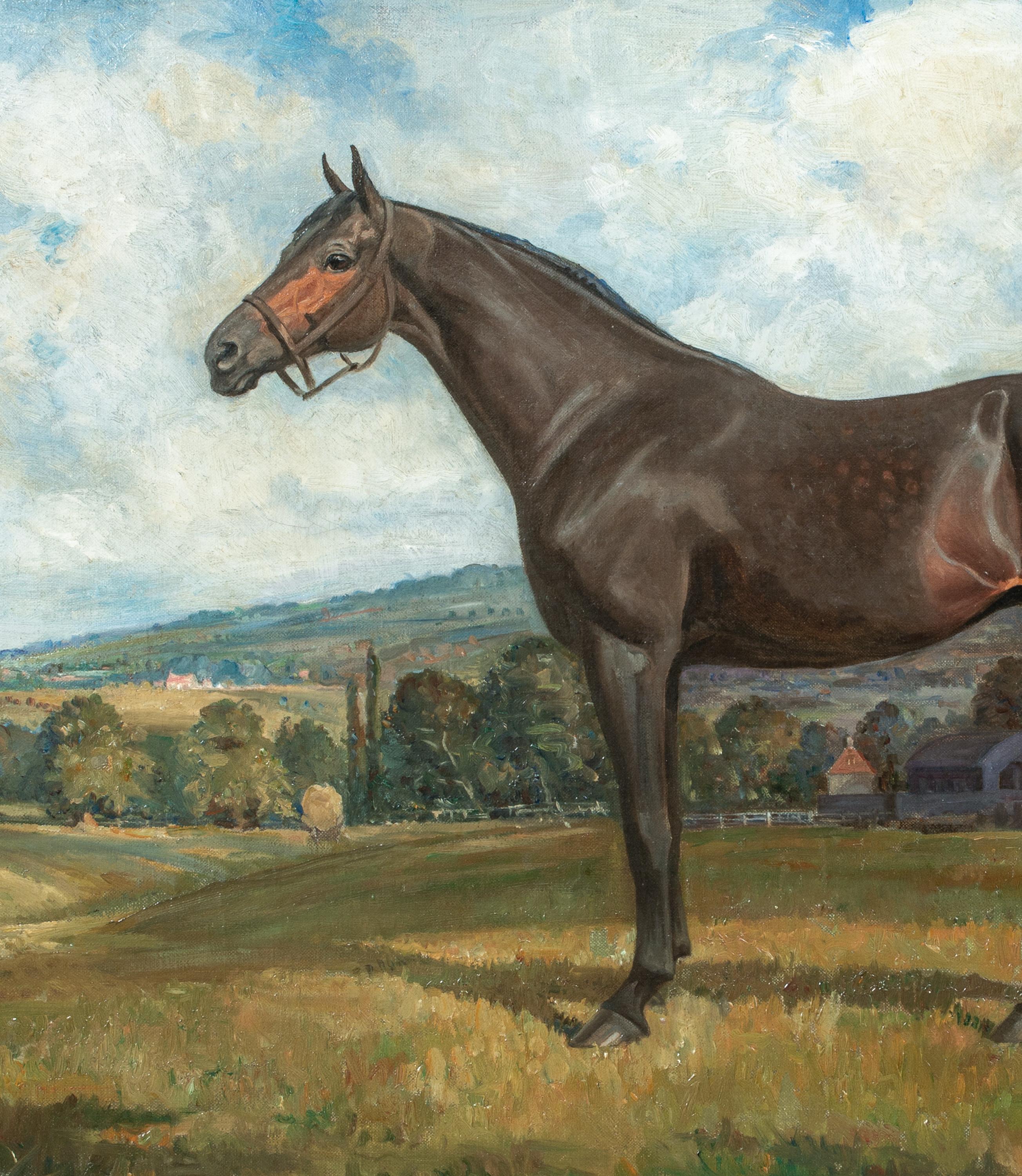 Portrait d'un cheval de course, 19e siècle  ADAMS (1843-1924)  Grandes pièces du 19e siècle 3