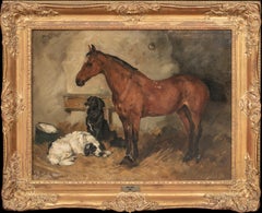 Stable Mates, dated 1890  by JOHN EMMS (1843-1912)