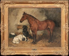 Stable Mates, dated 1890 by JOHN EMMS (1843-1912)