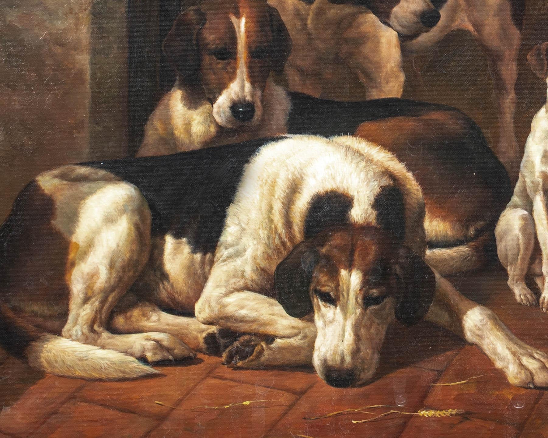 Les chiens renards de la New Forest, vers 1900  Attribué à JOHN EMMS (1843-1812) 3