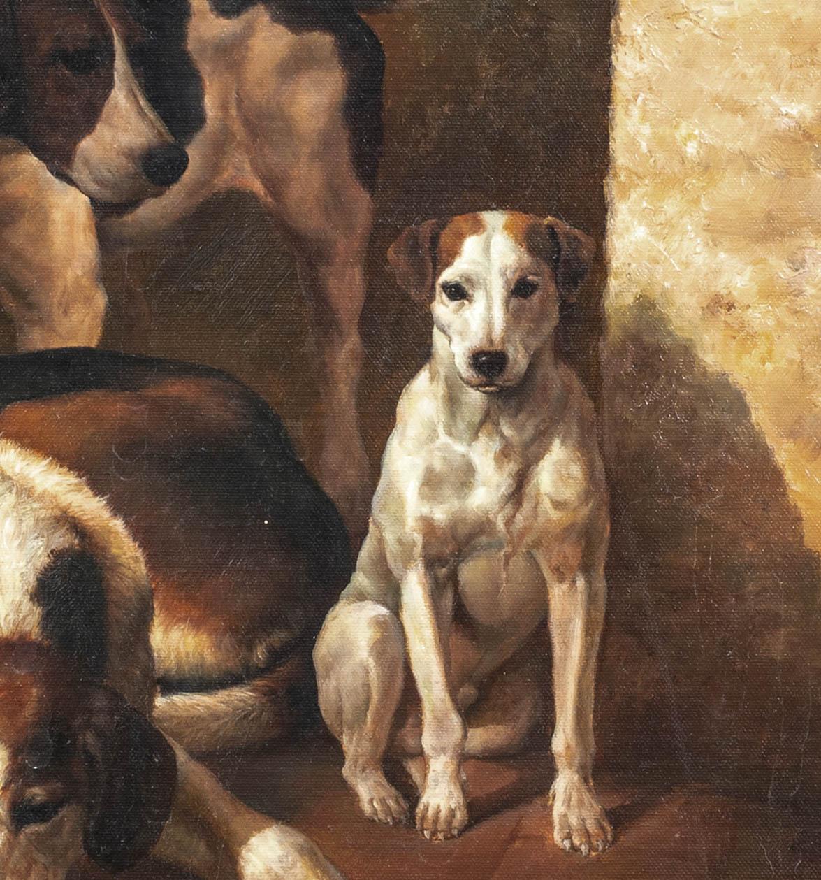 Les chiens renards de la New Forest, vers 1900  Attribué à JOHN EMMS (1843-1812) 4
