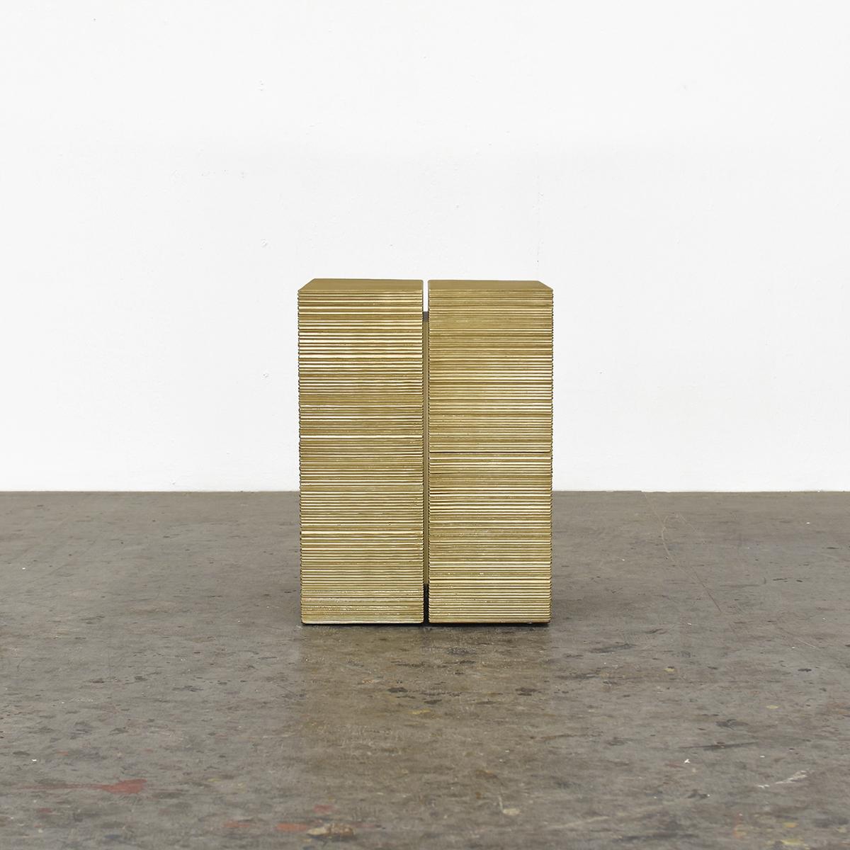 Oro, a new series by John Eric Byers, marks the artist’s 30th solo exhibition. An elegant balance of contrasts takes form in these visually stunning works. Blocks of wood are meticulously hand carved into a pattern that celebrates the beauty of