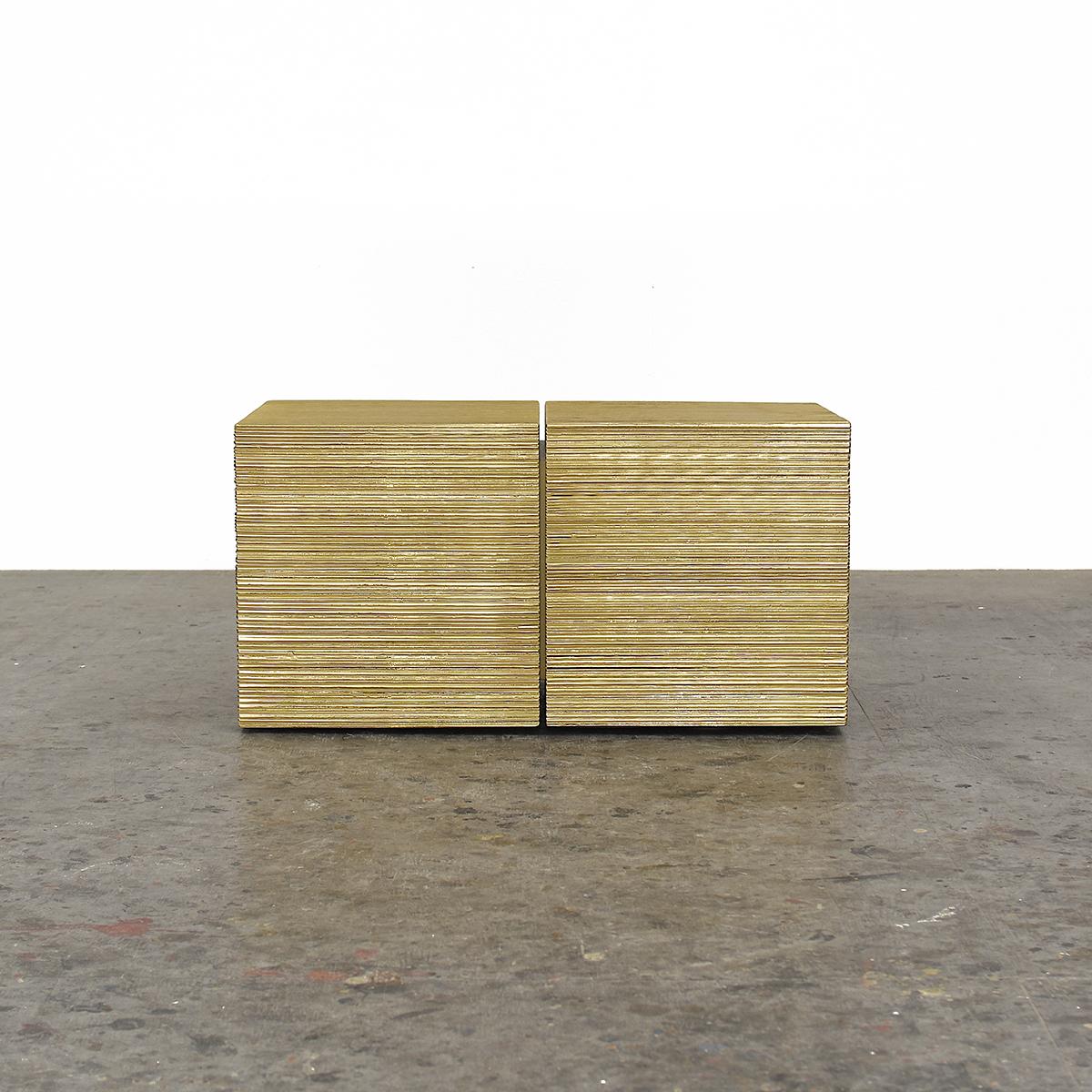 Oro, a new series by John Eric Byers, marks the artist’s 30th solo exhibition. An elegant balance of contrasts takes form in these visually stunning works. Blocks of wood are meticulously hand carved into a pattern that celebrates the beauty of