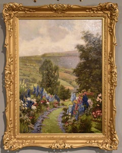 Oil Painting by John Ernest Foster "A Country House Garden"