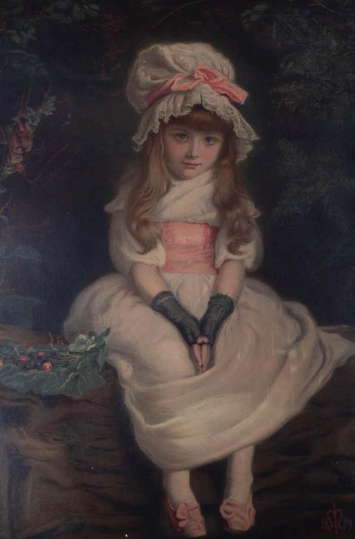 After John Everett Millais (1829-1896) - Chromolithograph, Cherry Ripe ...