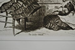 The Baby House - 19th Century etching by British Pre-Raphaelite artist