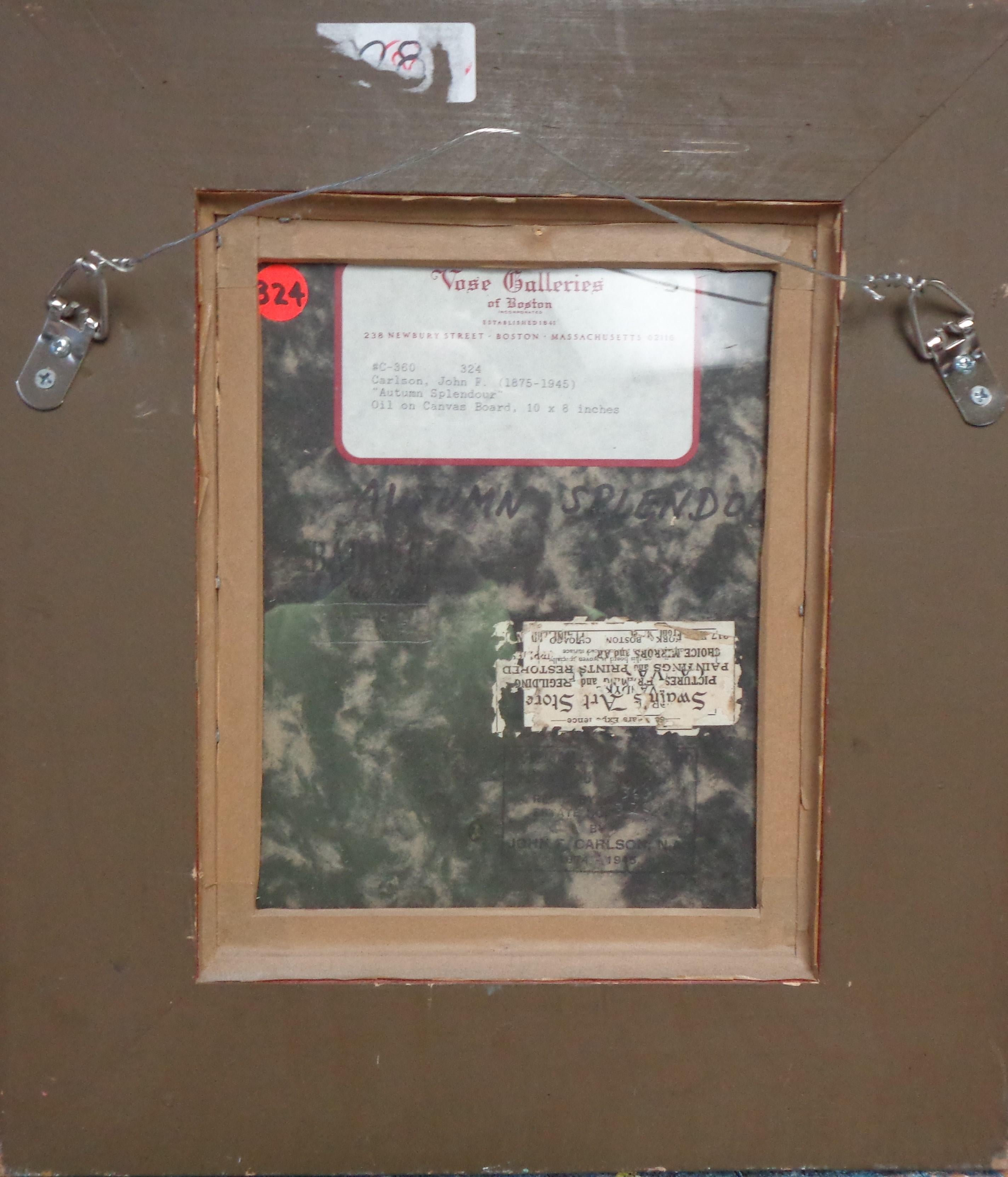 American Impressionist Painting Woodstock Artist John F Carlson Autumn Splendor For Sale 2