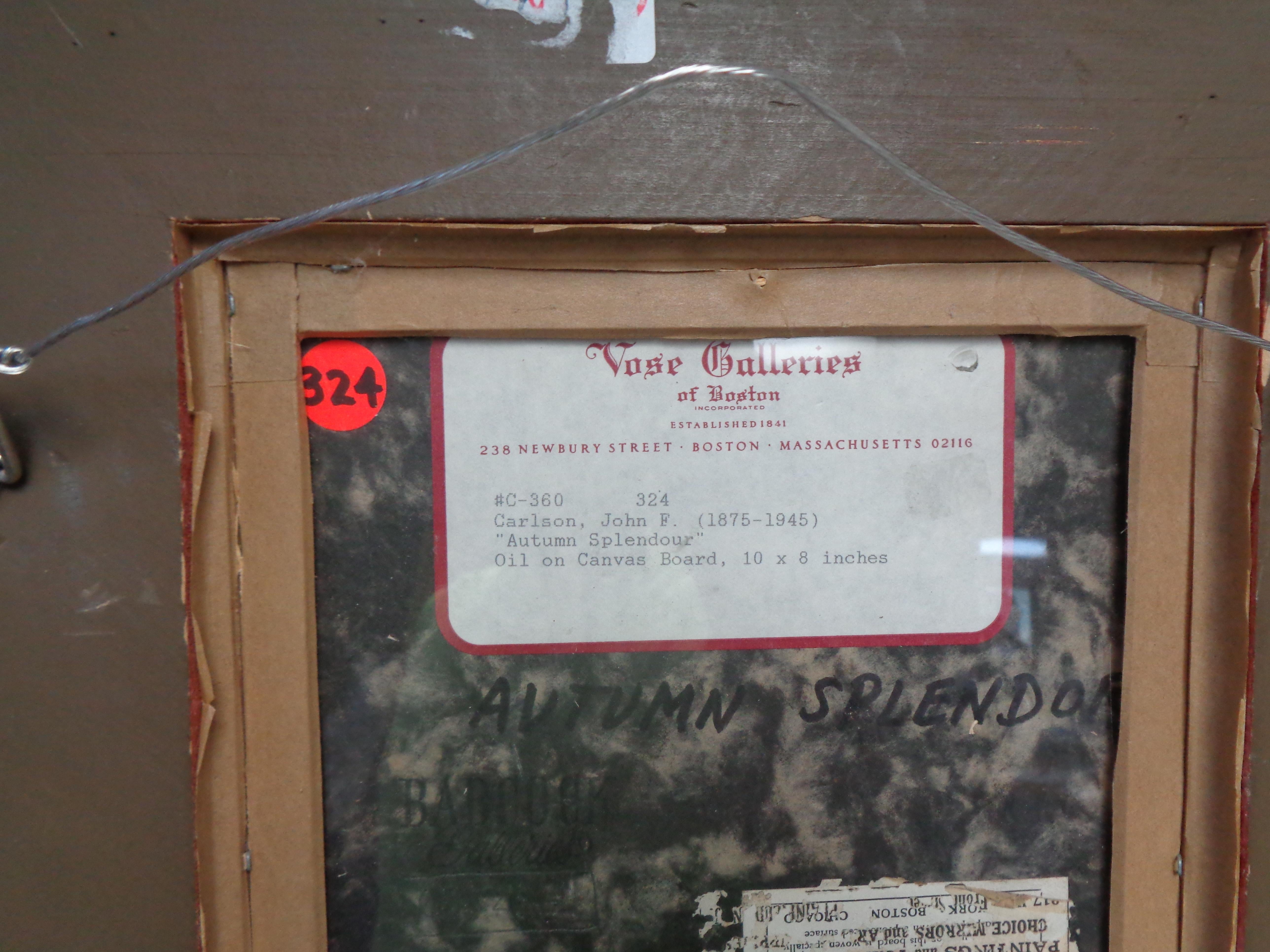 American Impressionist Painting Woodstock Artist John F Carlson Autumn Splendor For Sale 4