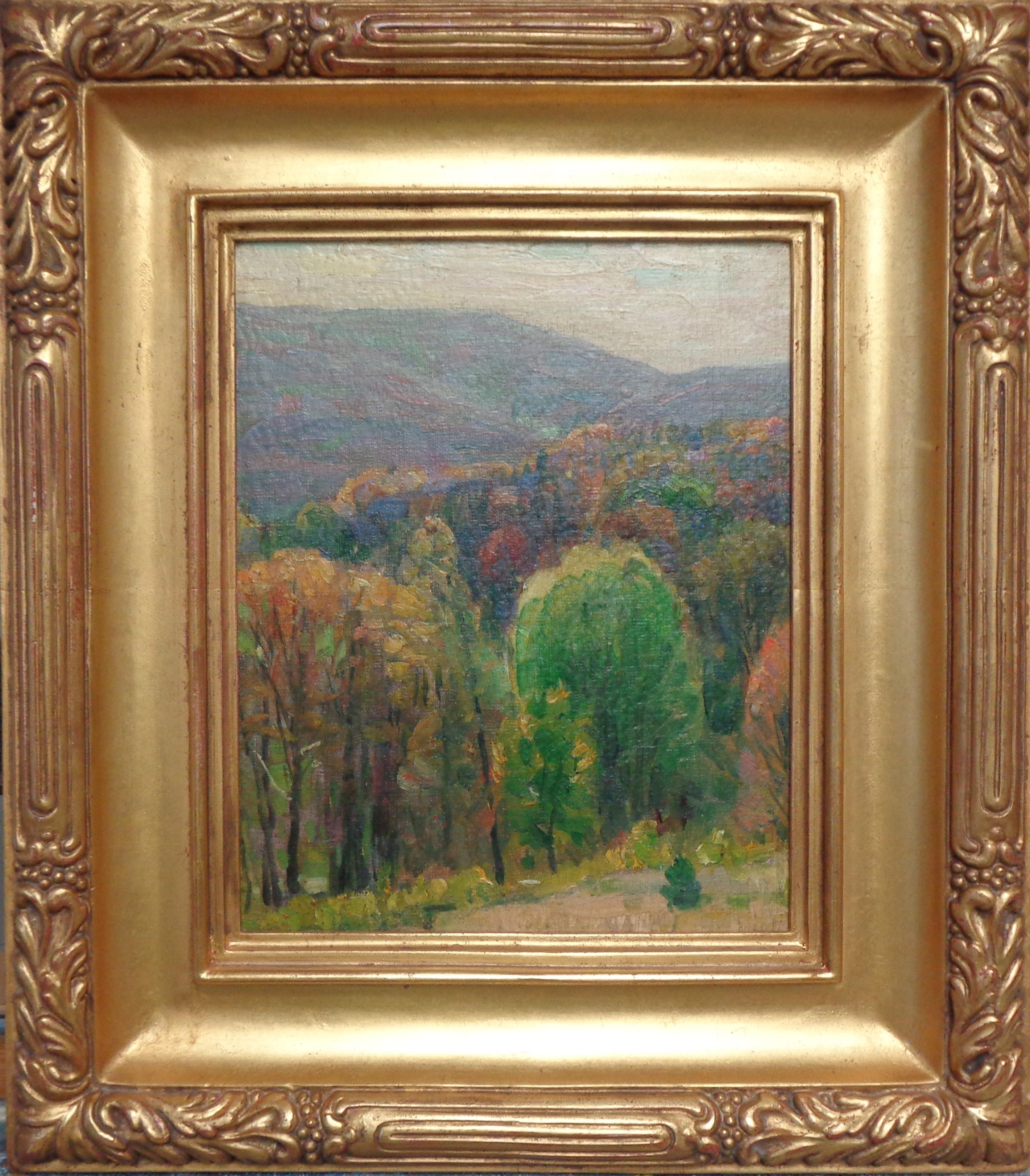 Amerikanisch-impressionistisches Gemälde des Woodstock-Künstlers John F Carlson, Herbstgemälde
