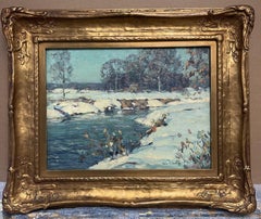 American Impressionist Woodstock Artist John F Carlson Oil Painting Snow