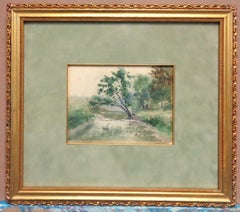 American Impressionist Woodstock Artist John F Carlson Watercolor Stream