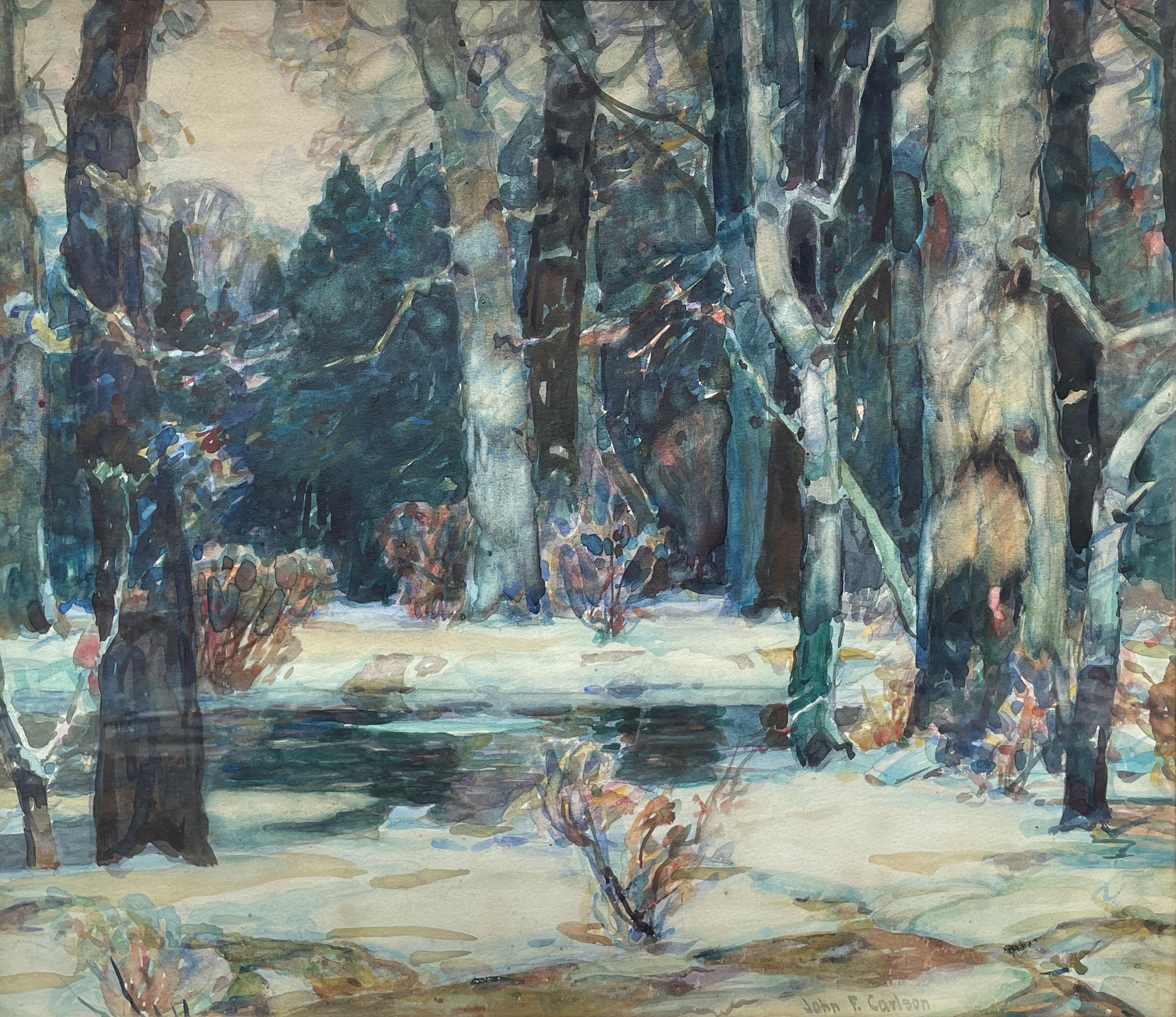 "Paesaggio forestale" John F. Carlson, 1925 circa Paesaggio impressionista americano