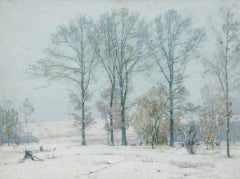"Snow Flurries," John F. Carlson, Woodstock Winter Landscape, Impressionism