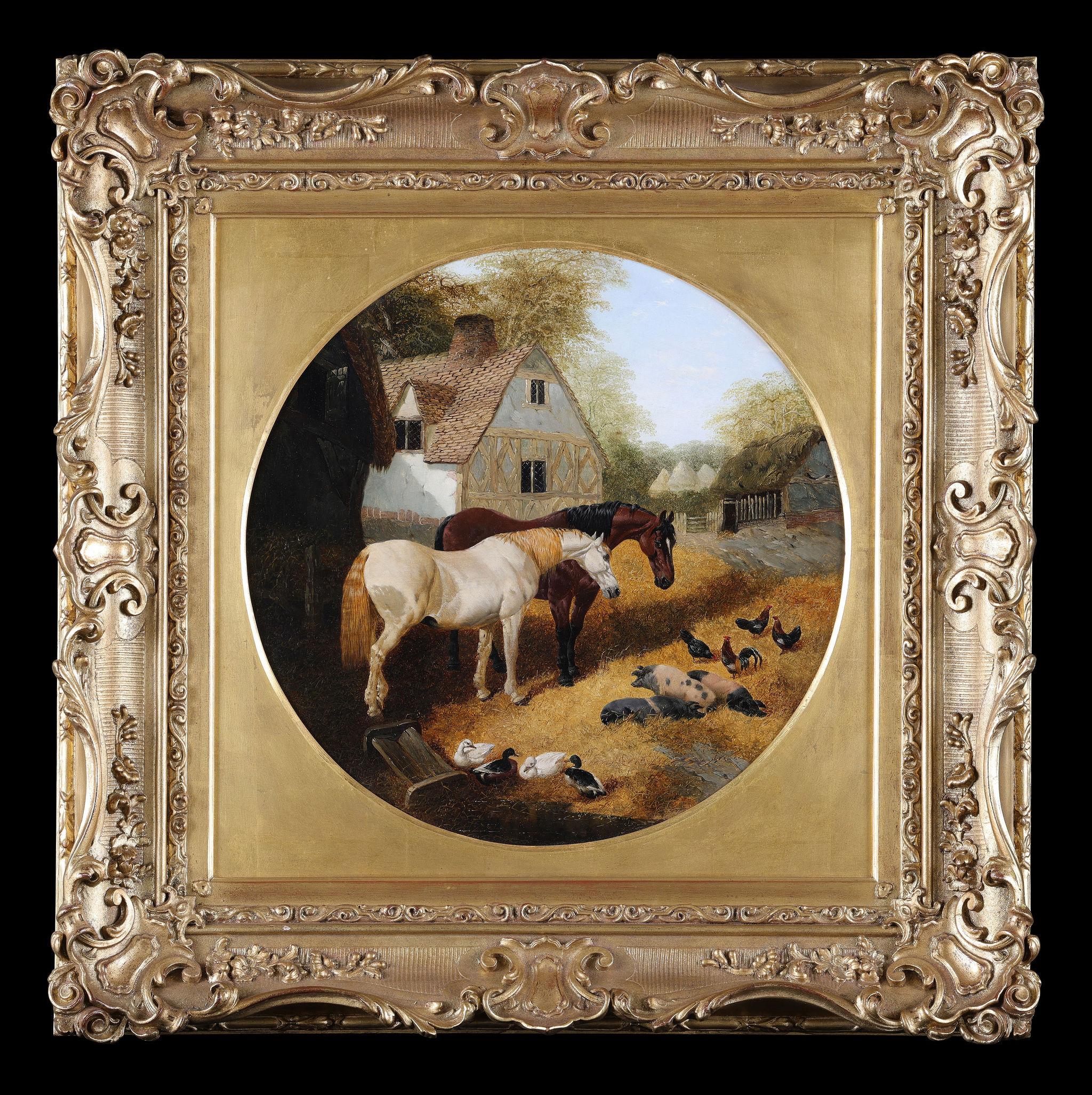 John F Herring Jnr Animal Painting - On the Farm