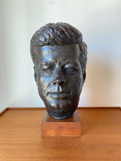 John F Kennedy-Büste von Edward Schillaci für Austin Productions, 1960er Jahre