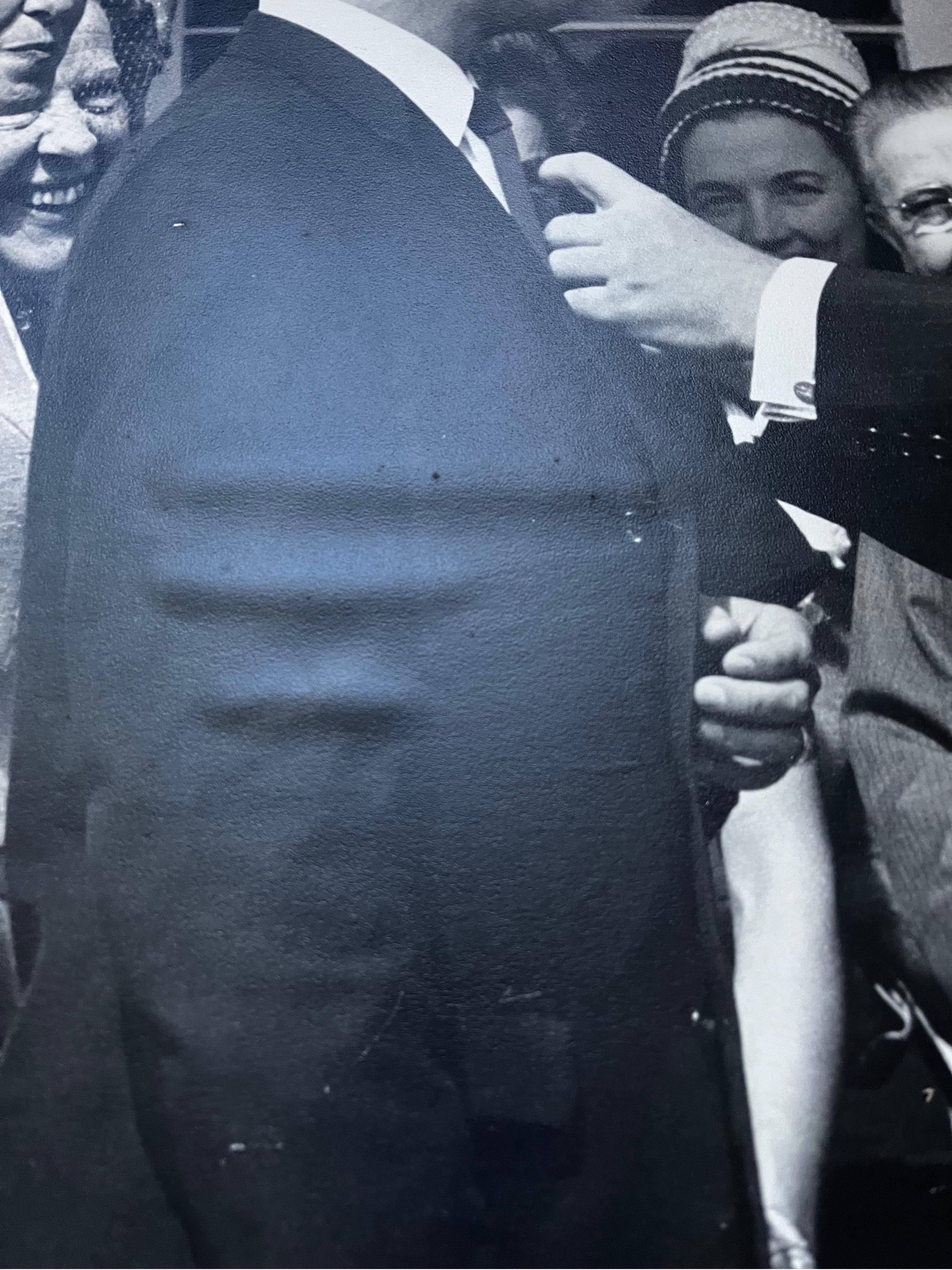Paper John F Kennedy b&w photo with Alan Shepard & John Glenn For Sale
