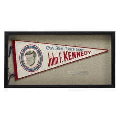 Used John F. Kennedy Inaugural Pennant, circa 1961