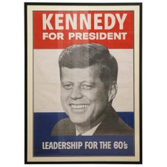 John F Kennedy Original 1960 Presidential Campaign Color Poster