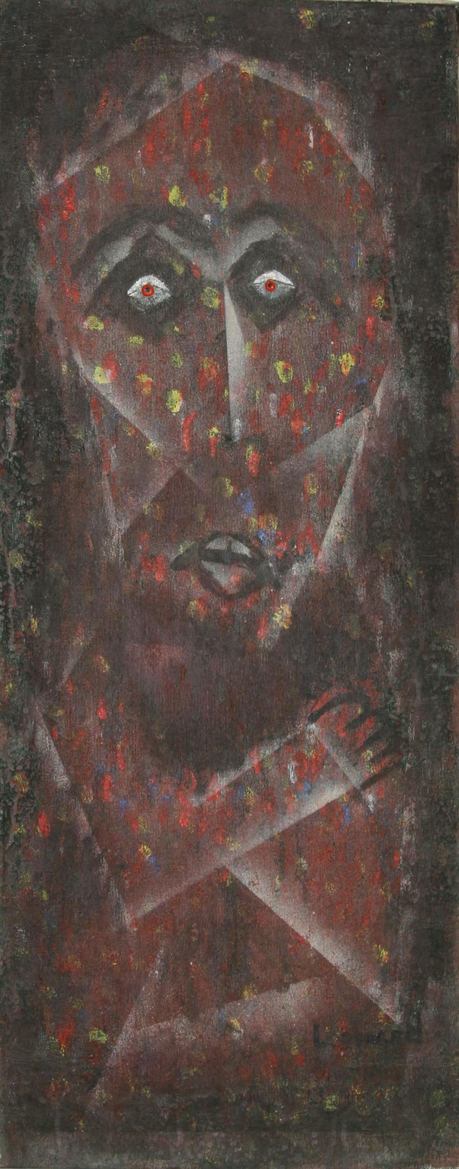 Red Figure, Modern Oil Painting by John F. Leonard