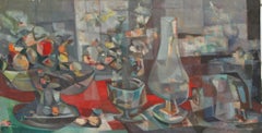 Natura morta, dipinto a olio cubista di John F. Johns