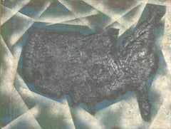 USA, Pittura ad olio moderna di John F. Johns