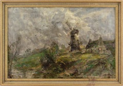 John Falconar Slater, River Landscape With Cottage & Windmill