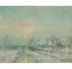 Journey Home Ölgemälde, Gerahmte Landschaft, 20. Jahrhundert, Ausgezeichnet