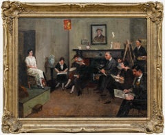 John Falconer Slater (1857-1937) - Early 20th Century Oil, Sketching Class