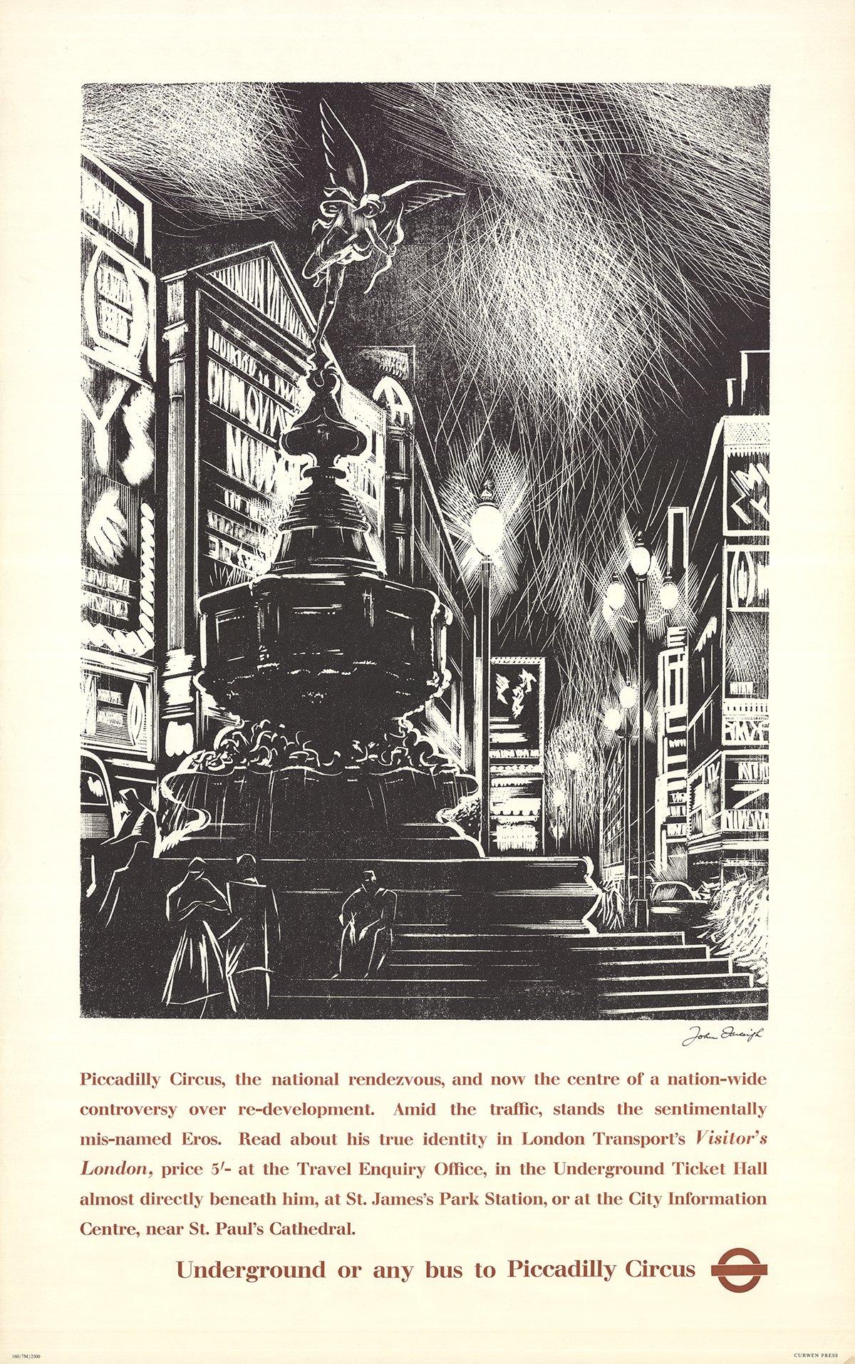 1957 d'après John Farleigh « Piccadilly Circus » 