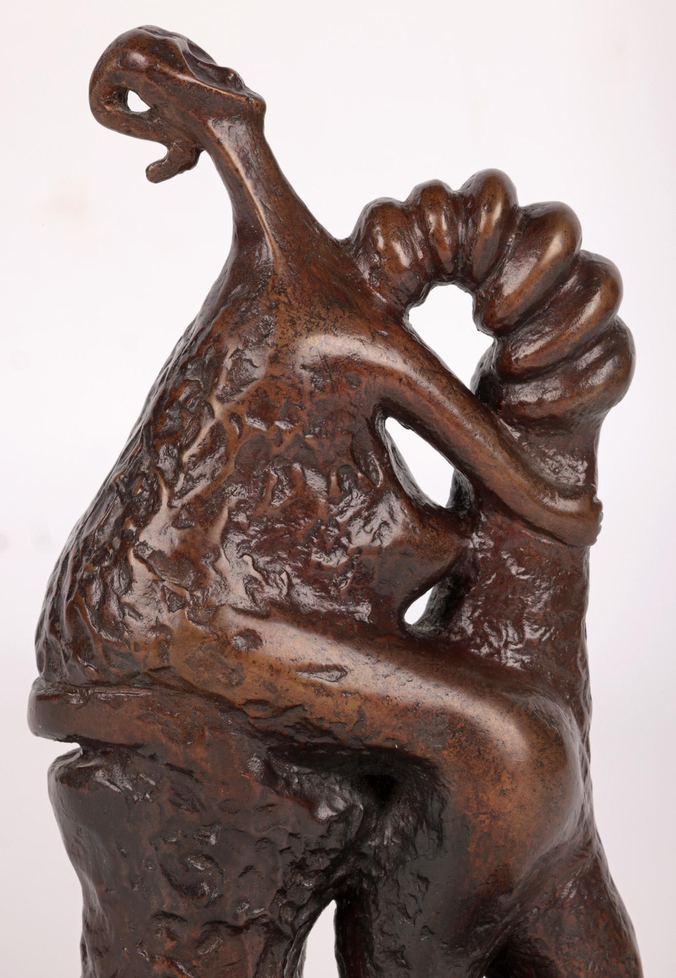 John Farnham Lady & The Shrimp Ltd Edn Bronze Sculpture For Sale 6