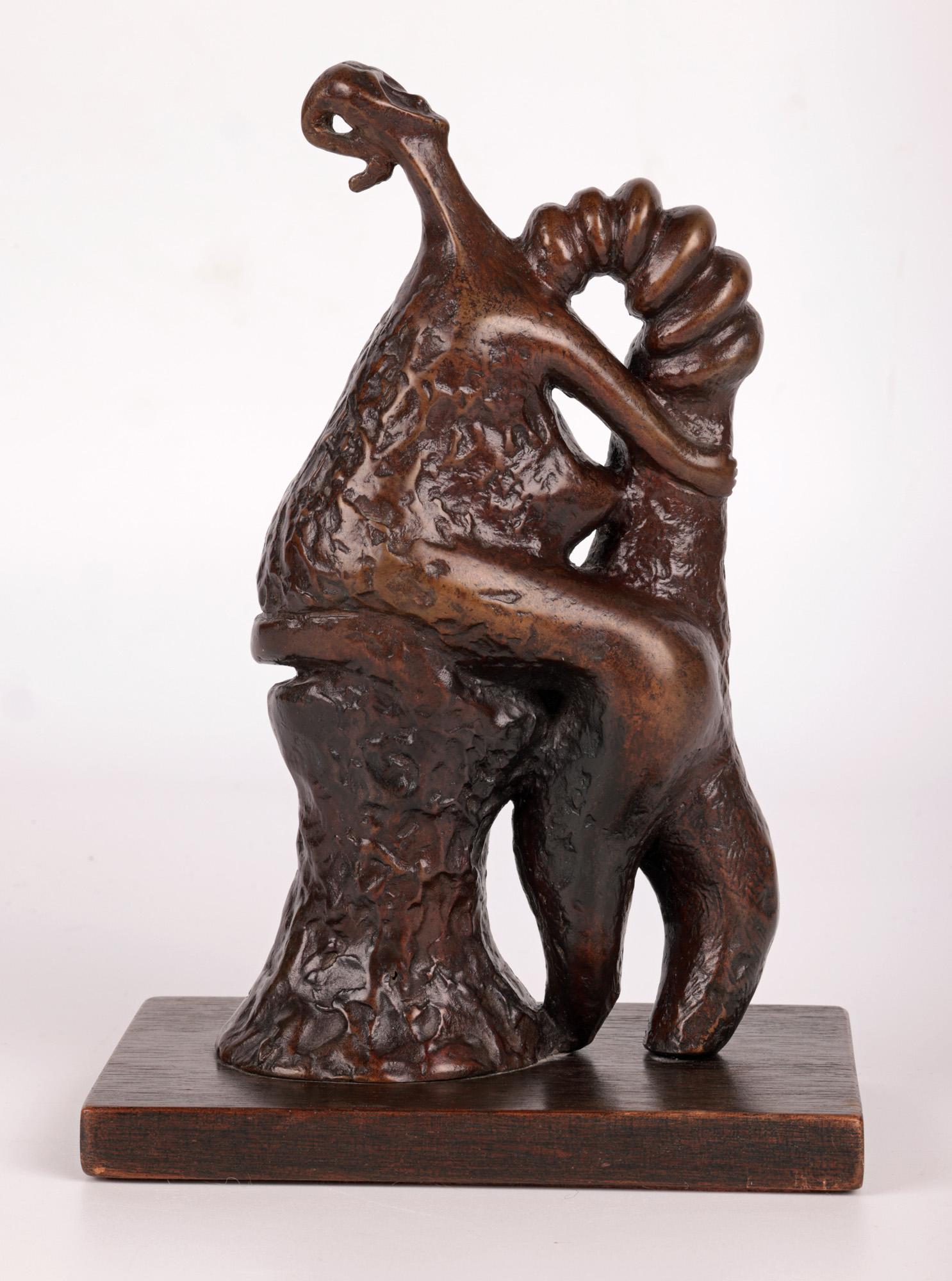 John Farnham Lady & The Shrimp Ltd Edn Bronze Sculpture In Good Condition For Sale In Bishop's Stortford, Hertfordshire